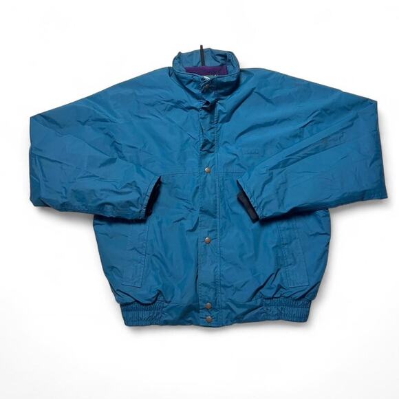 Cabela’s 80s Vintage Blue Goretex Shell Fleece Lined Bomber Jacket Large - Picture 4 of 8